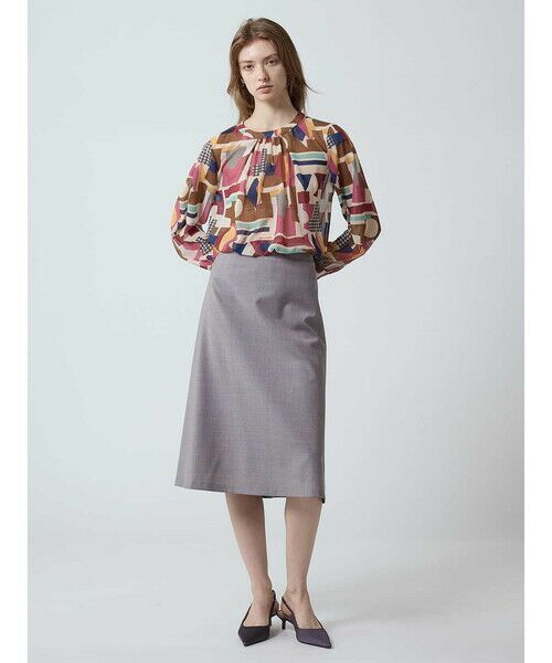 Aquascutum / アクアスキュータム シャツ・ブラウス | 【セットアップ対応】アブストラクトプリントブラウス | 詳細1