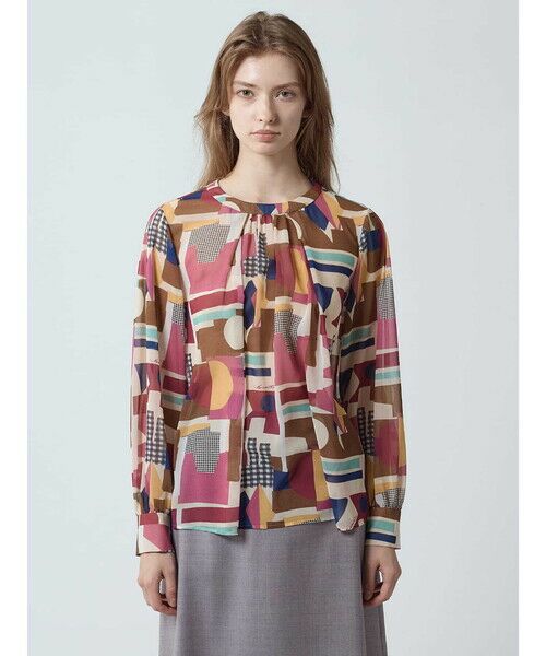 Aquascutum / アクアスキュータム シャツ・ブラウス | 【セットアップ対応】アブストラクトプリントブラウス | 詳細2