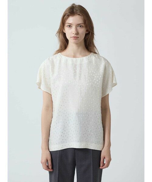 Aquascutum / アクアスキュータム シャツ・ブラウス | ドットジャカードブラウス | 詳細2