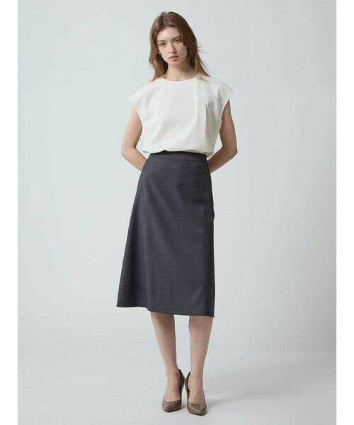 Aquascutum / アクアスキュータム ミニ・ひざ丈スカート | 【セットアップ対応】REDA ストレッチツイルスカート | 詳細6