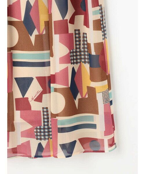 Aquascutum / アクアスキュータム ミニ・ひざ丈スカート | 【セットアップ対応】アブストラクトプリント スカート | 詳細10