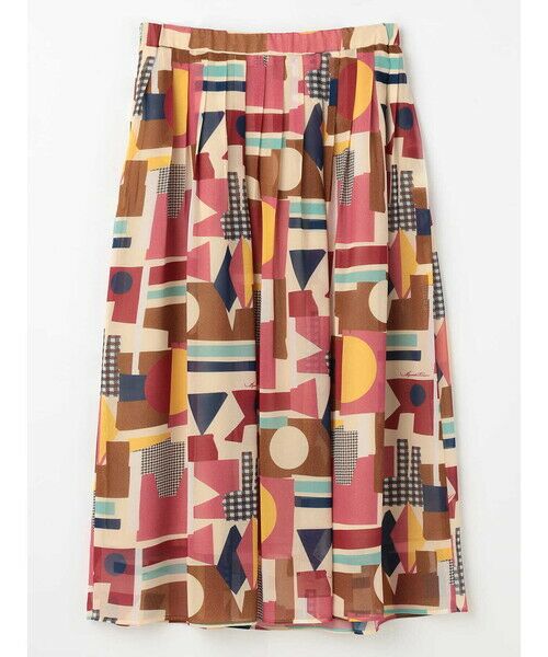 Aquascutum / アクアスキュータム ミニ・ひざ丈スカート | 【セットアップ対応】アブストラクトプリント スカート | 詳細7