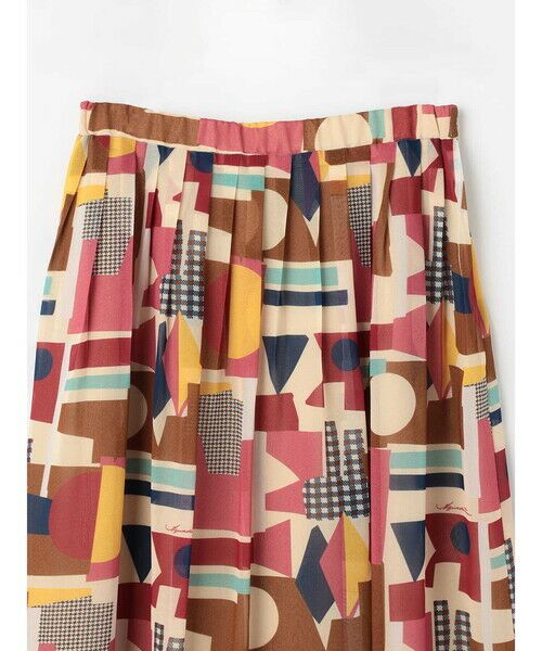 Aquascutum / アクアスキュータム ミニ・ひざ丈スカート | 【セットアップ対応】アブストラクトプリント スカート | 詳細8