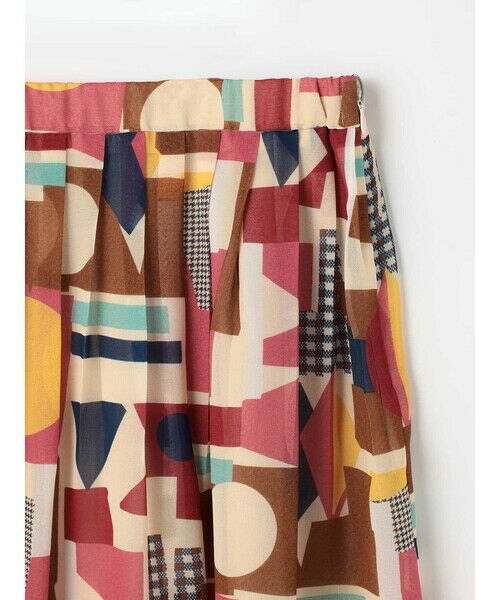 Aquascutum / アクアスキュータム ミニ・ひざ丈スカート | 【セットアップ対応】アブストラクトプリント スカート | 詳細9