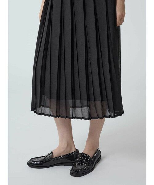 Aquascutum / アクアスキュータム ミニ・ひざ丈スカート | オーガンジープリーツスカート | 詳細9