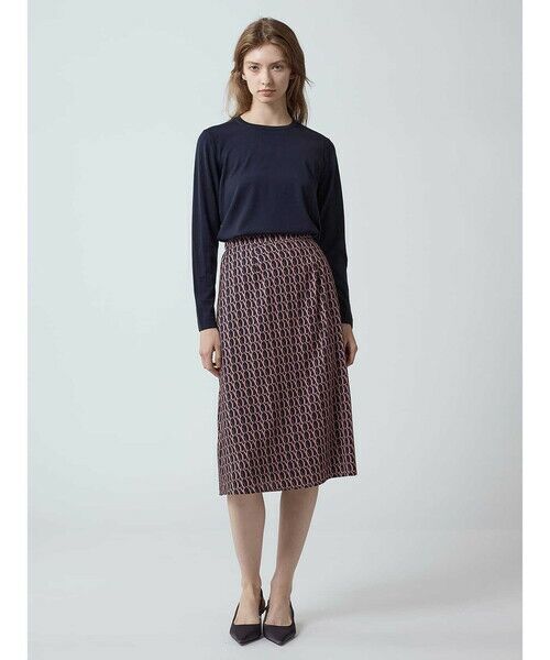 Aquascutum / アクアスキュータム ミニ・ひざ丈スカート | 【セットアップ対応】AQプリント スカート | 詳細1