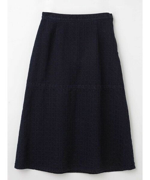 Aquascutum / アクアスキュータム ミニ・ひざ丈スカート | デニムジャカード セミフレアスカート | 詳細18