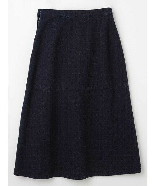 Aquascutum / アクアスキュータム ミニ・ひざ丈スカート | デニムジャカード セミフレアスカート | 詳細19