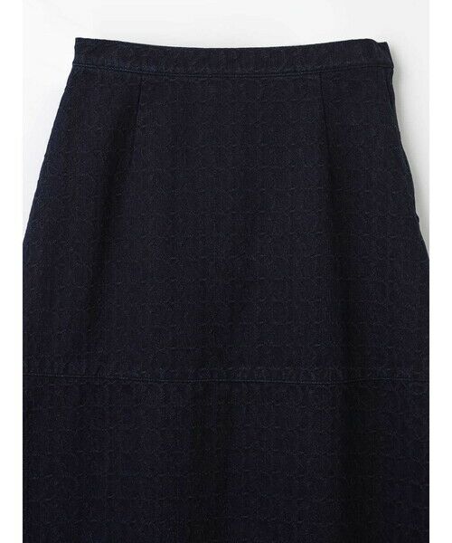 Aquascutum / アクアスキュータム ミニ・ひざ丈スカート | デニムジャカード セミフレアスカート | 詳細20