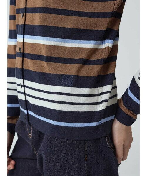 Aquascutum / アクアスキュータム ニット・セーター | 【アンサンブル対応】Super140’ｓ ニット ボーダーカーディガン | 詳細3