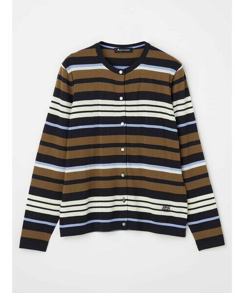 Aquascutum / アクアスキュータム ニット・セーター | 【アンサンブル対応】Super140’ｓ ニット ボーダーカーディガン | 詳細7