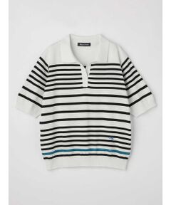 Aquascutum / アクアスキュータム ニット・セーター | 襟付きボーダーニット