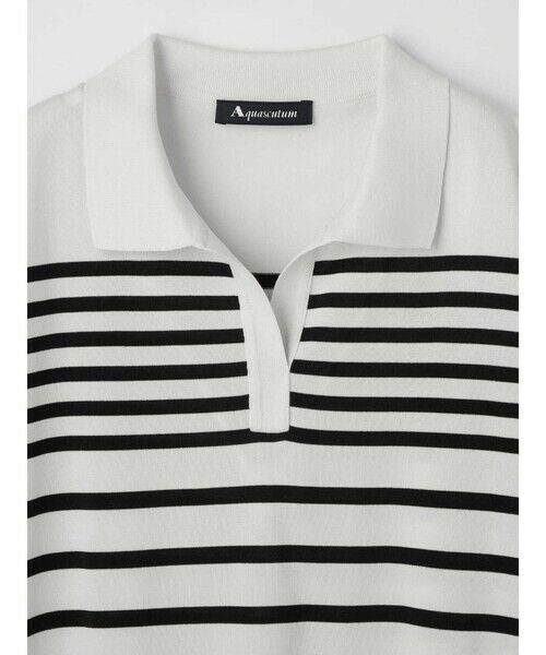 Aquascutum / アクアスキュータム ニット・セーター | 襟付きボーダーニット | 詳細2
