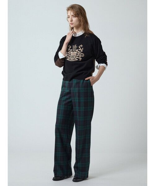 Aquascutum / アクアスキュータム ニット・セーター | カシミヤ混 クレストインターシャニット | 詳細10