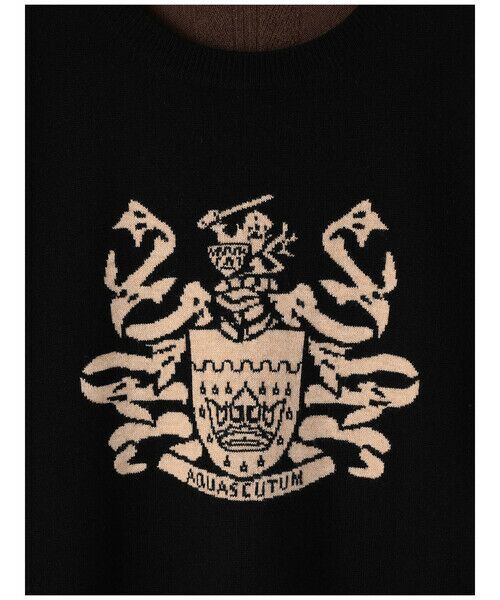 Aquascutum / アクアスキュータム ニット・セーター | カシミヤ混 クレストインターシャニット | 詳細21