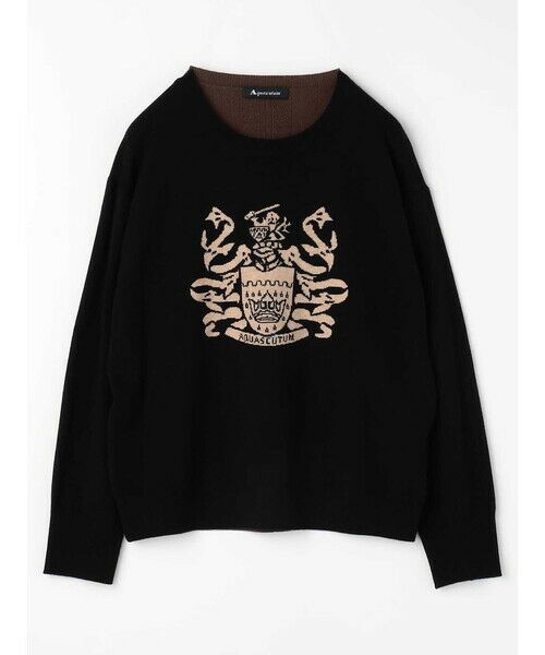 Aquascutum / アクアスキュータム ニット・セーター | カシミヤ混 クレストインターシャニット | 詳細30