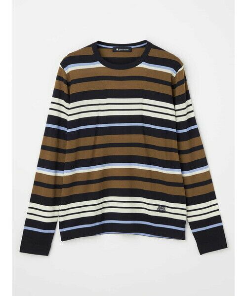 Aquascutum / アクアスキュータム ニット・セーター | 【アンサンブル対応】Super140’ｓニット ボーダープルオーバー | 詳細6