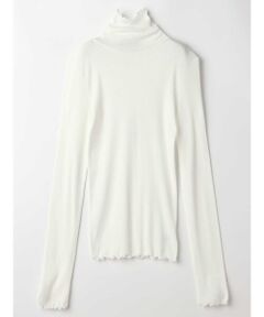 Aquascutum / アクアスキュータム カットソー | コットンシルクテレコ タートルネックカットソー