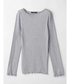 Aquascutum / アクアスキュータム カットソー | コットンシルクテレコ ボートネックカットソー