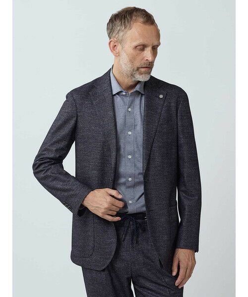 Aquascutum / アクアスキュータム テーラードジャケット | TEC.3 Knit Denim Jacket(ブルー)