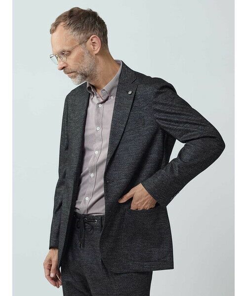 Aquascutum / アクアスキュータム テーラードジャケット | TEC.3 Knit Denim Jacket(ダークグレー)