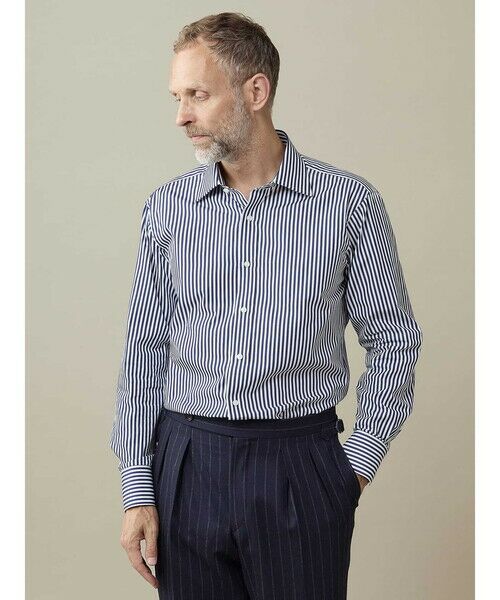 Aquascutum/アクアスキュータム 【UK Traditional】London Sripe Shirt ネイビー 39-82 Aquascutum/アクアスキュータム 【UK Traditional】London Sripe Shirt ネイビー 39-82