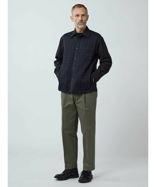 Aquascutum / アクアスキュータム シャツ・ブラウス | Logo Jacquard Combination Shirt Jacket | 詳細1