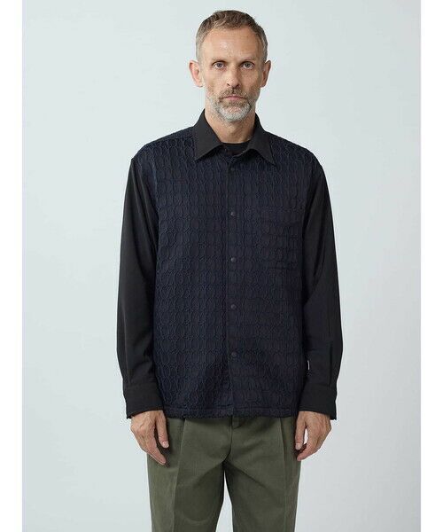 Aquascutum / アクアスキュータム シャツ・ブラウス | Logo Jacquard Combination Shirt Jacket | 詳細2