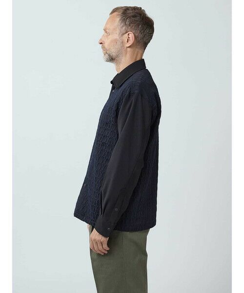Aquascutum / アクアスキュータム シャツ・ブラウス | Logo Jacquard Combination Shirt Jacket | 詳細3