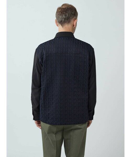 Aquascutum / アクアスキュータム シャツ・ブラウス | Logo Jacquard Combination Shirt Jacket | 詳細4