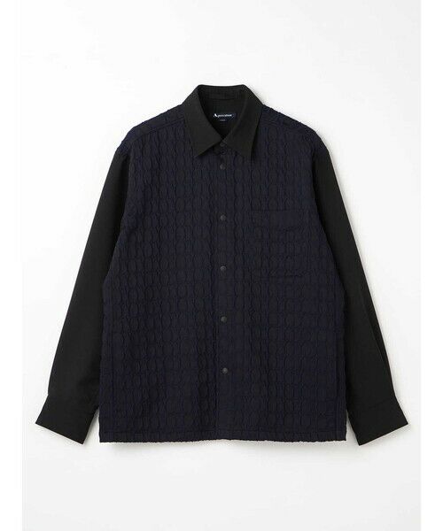 Aquascutum / アクアスキュータム シャツ・ブラウス | Logo Jacquard Combination Shirt Jacket | 詳細6