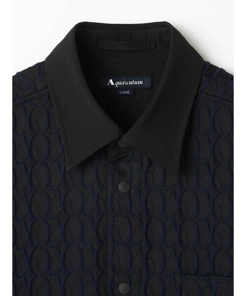 Aquascutum / アクアスキュータム シャツ・ブラウス | Logo Jacquard Combination Shirt Jacket | 詳細8