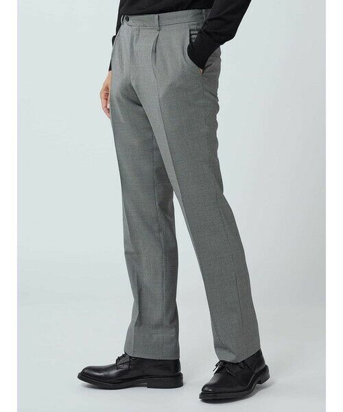 Aquascutum / アクアスキュータム スラックス・ドレスパンツ | Houndstooth Trousers(グレー)