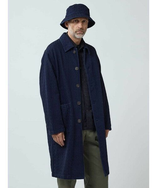 Aquascutum / アクアスキュータム その他アウター | Rye Denim Jaquard Coat(ネイビー)