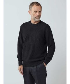 Aquascutum / アクアスキュータム ニット・セーター | AQ-logo Rock-jacquard crew-neck