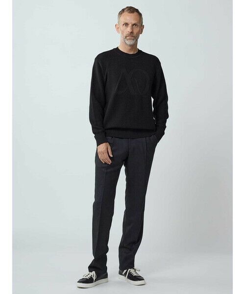 Aquascutum / アクアスキュータム ニット・セーター | AQ-logo Rock-jacquard crew-neck | 詳細1