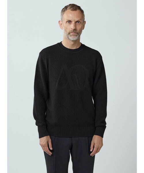 Aquascutum / アクアスキュータム ニット・セーター | AQ-logo Rock-jacquard crew-neck | 詳細2