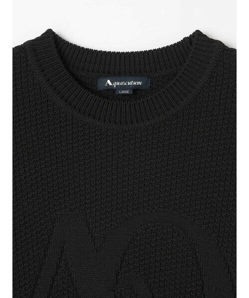 Aquascutum / アクアスキュータム ニット・セーター | AQ-logo Rock-jacquard crew-neck | 詳細8