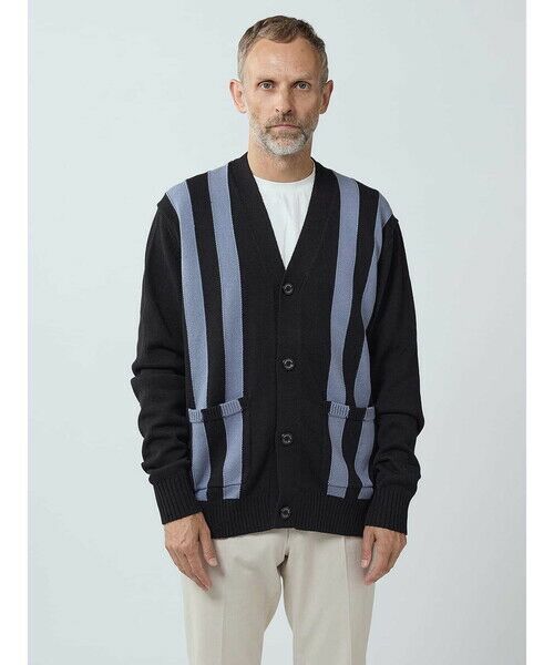 Aquascutum / アクアスキュータム ニット・セーター | Banker-stripe Cardigan | 詳細2