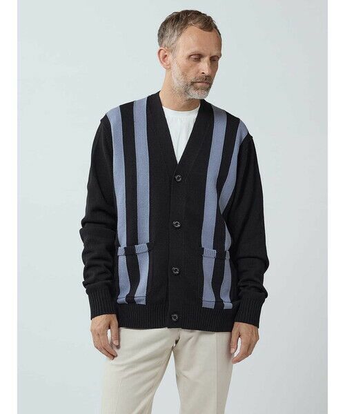 Aquascutum / アクアスキュータム ニット・セーター | Banker-stripe Cardigan | 詳細5