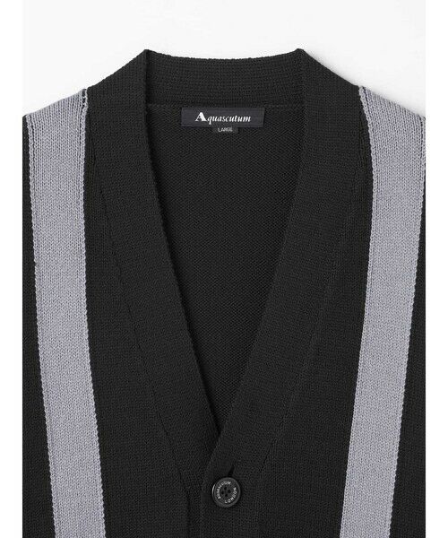 Aquascutum / アクアスキュータム ニット・セーター | Banker-stripe Cardigan | 詳細9