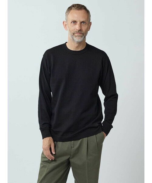 Aquascutum/アクアスキュータム TEC.3 Crew-neck Long-sleeve ﾌﾞﾗｯｸ LL