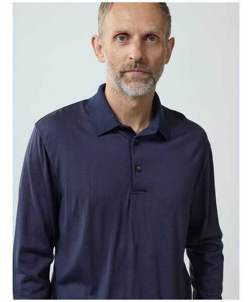 Aquascutum / アクアスキュータム カットソー | NZ-merino Polo-collar | 詳細1