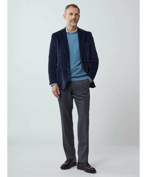 Aquascutum / アクアスキュータム テーラードジャケット | 【KING SIZE】Velour Jersey Jacket | 詳細1