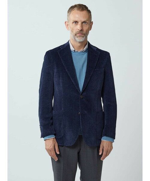 Aquascutum / アクアスキュータム テーラードジャケット | 【KING SIZE】Velour Jersey Jacket | 詳細2