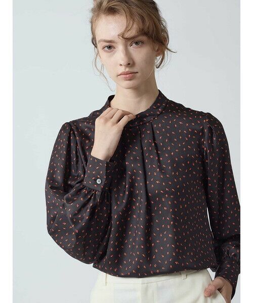 Aquascutum / アクアスキュータム シャツ・ブラウス | スクエアードット スタンドカラーブラウス | 詳細14