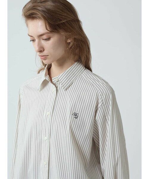 Aquascutum / アクアスキュータム シャツ・ブラウス | ダブルストライプ オーバーシャツ | 詳細5