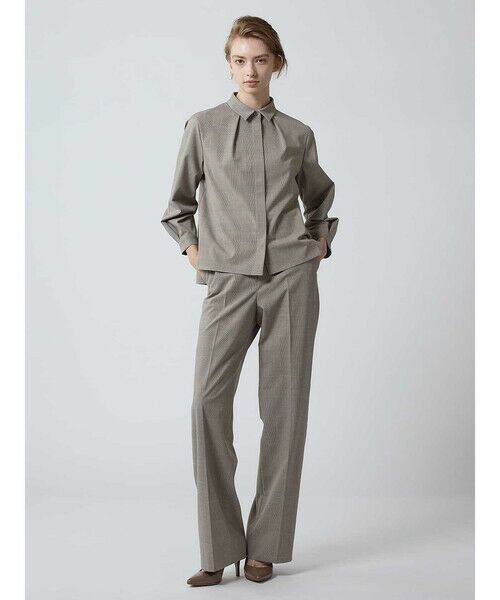 Aquascutum / アクアスキュータム シャツ・ブラウス | 【セットアップ対応】プレーンポプリンチェックブラウス | 詳細1