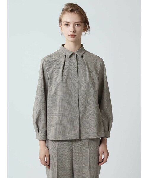Aquascutum / アクアスキュータム シャツ・ブラウス | 【セットアップ対応】プレーンポプリンチェックブラウス | 詳細2