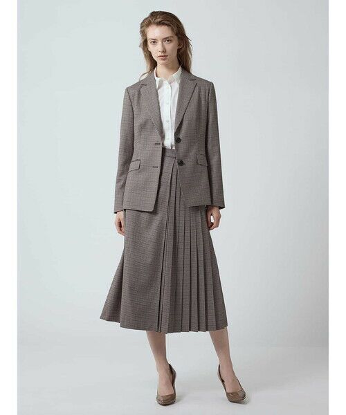 Aquascutum / アクアスキュータム ミニ・ひざ丈スカート | 【セットアップ対応】クラブチェックプリーツスカート | 詳細1